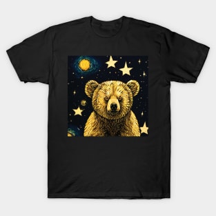 Story book bear with Stars at Night T-Shirt